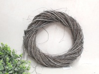 Wianek wiklinowy 30 cm SZARY