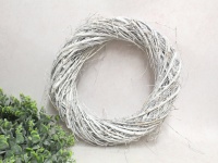 Wianek wiklinowy 35 cm BIAŁY