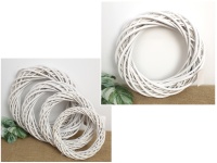 Wianek wiklinowy, rattanowy 30x6,5 cm BIAŁY (RHY25011)