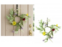 Wianek WIOSENNE KWATY z piankowymi listkami 23 cm