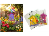 Wiatrak ogrodowy dekoracyjny WIATRAK kolorowy 100x27x4,5 cm - 1 szt mix
