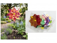 Wiatrak ogrodowy, dekoracyjny HOLOGRAFICZNY 48x24x11 cm mix kolor