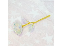 WIECZNA RÓŻA plastikowa 18x5 cm HOLOGRAFICZNA