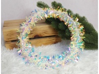 Wieniec wianek dekoracyjny holograficzny z łańcucha 25x7 cm