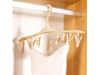 Wieszak z 8 klamerkami do bielizny 40x15 cm BEŻOWY