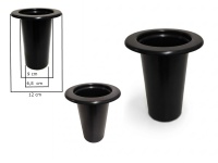 Wkład do wazonu wąski z zaokrąglonym rantem 15 cm - czarny