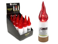 Wkład LED FIAMA żywy płomień z bateriami w displayu CZERWONY - 90 dni - 1 szt