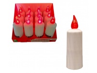 Wkład LED z bateriami w displayu CONO 16x5 cm  - 90 dni CZERWONY - 1 SZT