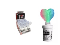 Wkład, znicz LED SUBITO S5 SERCE - TRANSPARENTNY RGB- 1 szt