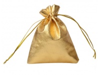 Woreczek na biżuterię, upominek 12x9 cm - ZŁOTY