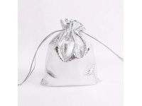 Woreczek na biżuterię, upominek 16x11 cm SREBRNY
