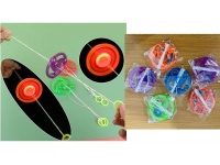 Zabawka BĄCZEK na sznurku LED świecący 6,5 cm MIX KOLOR