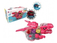 Zabawka DINOZAUR 23x12x13 cmtransparentny wydaje dźwięki, świeci, na baterie w kartonie MIX KOLOR