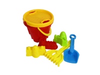 Zabawka do piasku WIADERKO z akcesoriami 19x17x12 cm MIX KOLOR