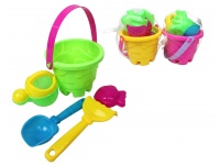 Zabawka do piasku WIADERKO z akcesoriami 5 el. 14x12 cm mix kolor