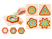 Zabawka drewniana KSZTAŁTY 15x15 cm - mix