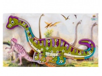 Zabawka drewniana UKŁADANKA PUZZLE 40x23 cm  - DINOZAUR
