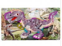 Zabawka drewniana UKŁADANKA PUZZLE 40x22 cm  - DINOZAUR