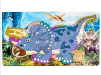 Zabawka drewniana UKŁADANKA PUZZLE 40x22 cm  - DINOZAUR