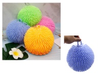 Zabawka gumowa świecąca PIŁKA - JEŻYK 14 cm - mix kolor