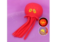 Zabawka PSIKAWKA - OŚMIORNICA do wody, do wanny, basenu świecąca 16x6,5 cm CZERWONA