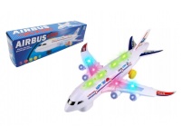Zabawka SAMOLOT pasażerski interaktywny światło dźwięk 30x30x6,5 cm