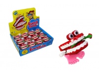 Zabawka, śmieszny gadżet nakręcana SZCZĘKA z różą 5x4,5 cm - 1 szt