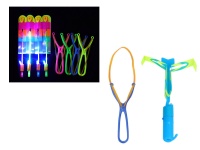 Zabawka świecąca w ciemności GUMOWA LATAJĄCA STRZAŁA LED mix kolor 16,5 cm - 1 szt