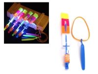 Zabawka świecąca w ciemności GUMOWA LATAJĄCA STRZAŁA LED mix 16,7 cm - 1 szt