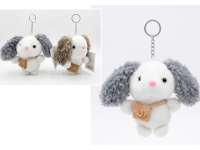 Zawieszka, brelok KRÓLIK z torebką pluszowy 11 cm mix kolor