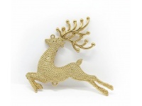 Zawieszka RENIFER 14x13 cm - 1 szt złoty