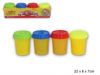 Zestaw ciastolina 4 kubełki 22x6x7 cm