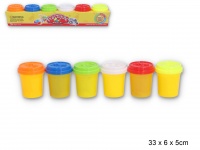 Zestaw ciastolina 6 kubełków 33x6x5 cm