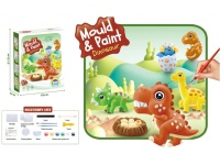 Zestaw do malowania Mould&Paint DINOZAURY w kartonie 22x18x5 cm