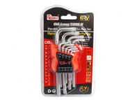 Zestaw kluczy torx kpl 9 szt (6-14 cm) opakowanie 19x11,5 cm