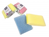 Zmywak, gąbka do czyszczenia naczyń 13,5x8,5x3 cm kpl 2 szt YH-083