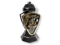 Znicz szklany Lampion XI WAZON RÓŻA PAMIĘTAMY 38 cm złoty - 1 szt