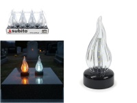 Znicz, wkład wieloledowy SUBITO czarna podstawa, płomień SMD zimny biały - 1 szt