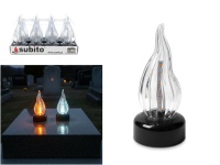 Znicz, wkład wieloledowy SUBITO czarna podstawa, płomień SMD bursztyn - 1 szt